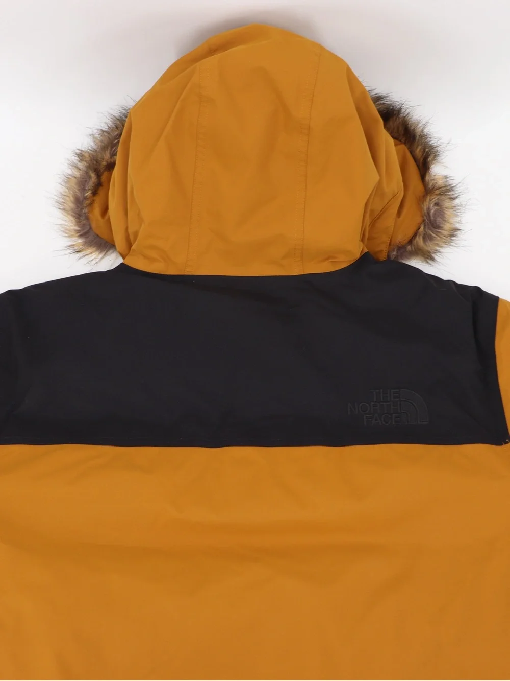 Brand New The North Face Men’s Gotham XL Hooded Down Jacket Timber Tan Black
